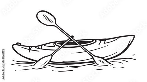 Kayak line art