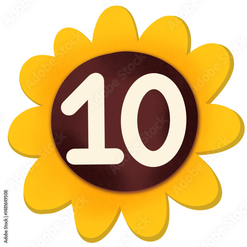 Number sunflower 