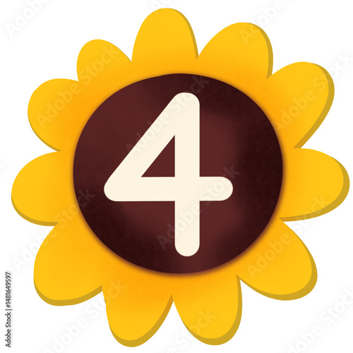 Number sunflower 
