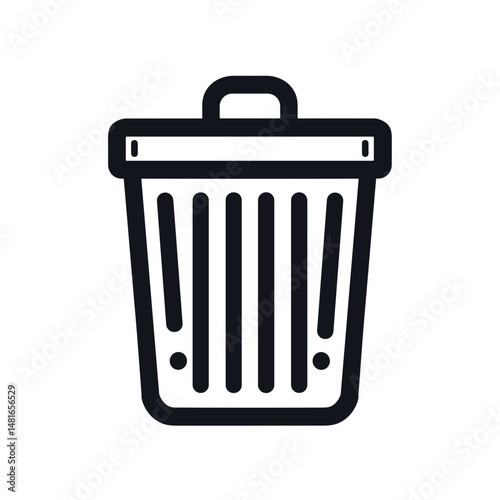 vector trash can icon