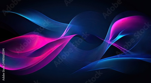 Abstract glowing waves of vibrant color (2)