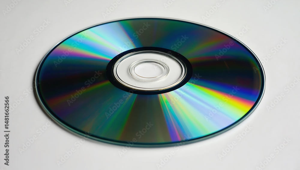 Compact Disc on White Background Compact Disc on White Background