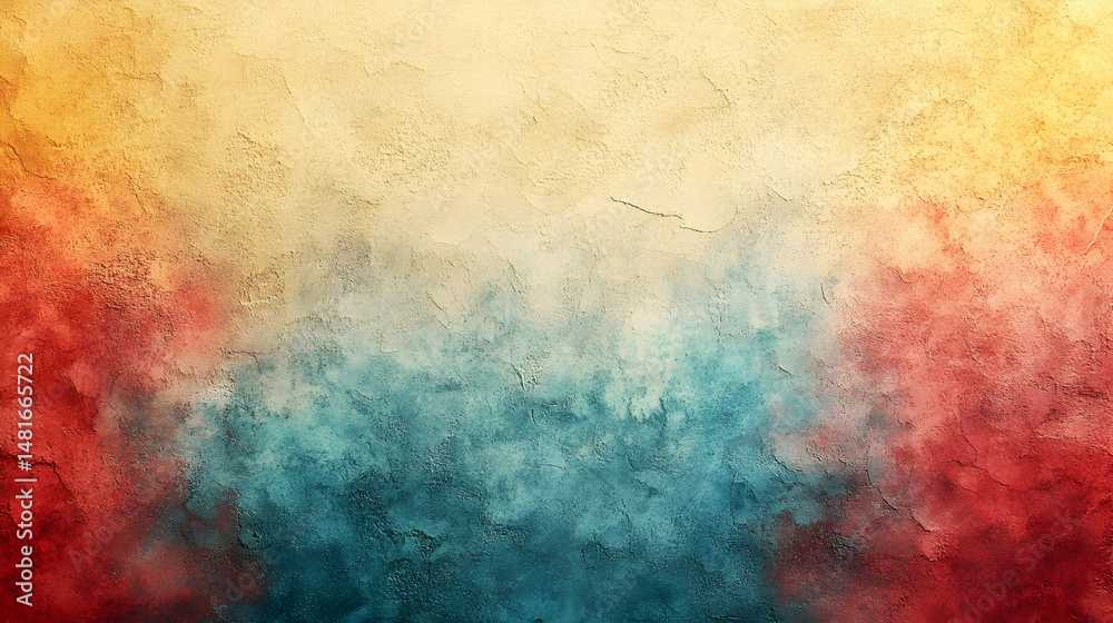 Fototapeta premium Abstract textured background with warm and cool tones blending