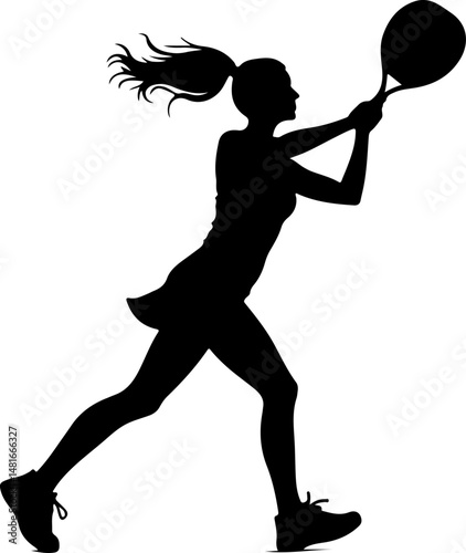 Tennis Serve Silhouette vector