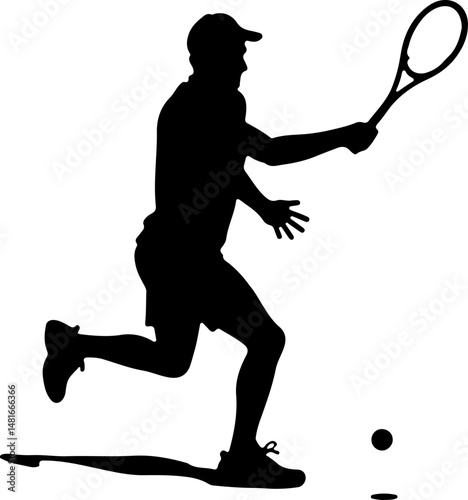 Tennis Serve Silhouette vector