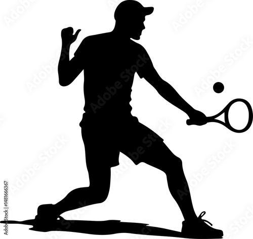 Tennis Serve Silhouette vector