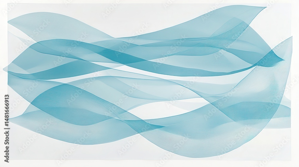 Fototapeta premium Abstract teal waves