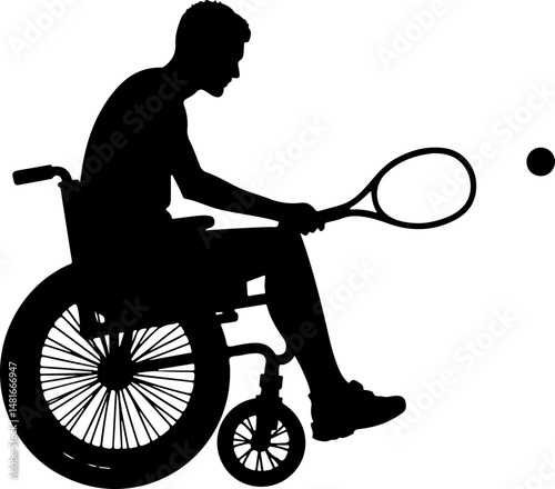 Tennis Serve Silhouette vector