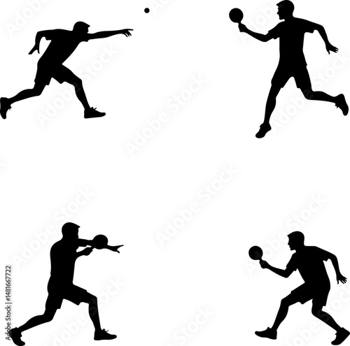 Tennis Serve Silhouette vector