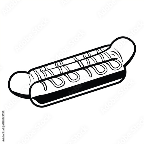 Hotdog Silhouette Icon