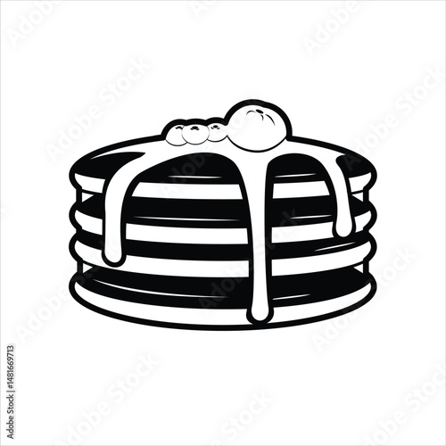 Pancake Silhouette Icon