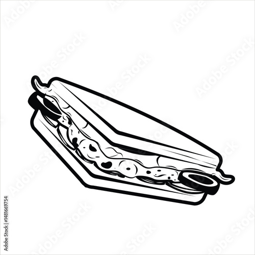 Sandwich Silhouette Icon