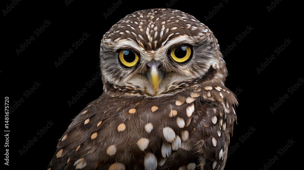 Obraz premium Close-up portrait of a small owl
