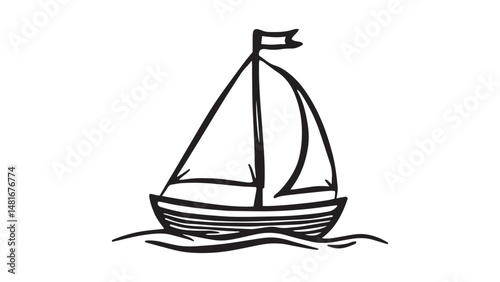 Sailboat line art
