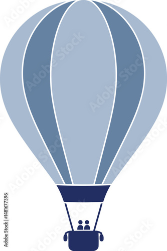 Minimalist Hot Air Balloon Vector