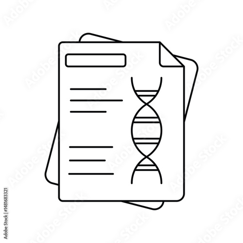 document lineal icon with white background vector stock illustration