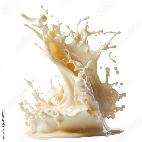 dynamic creamy substance in motion  