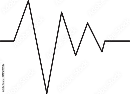 Abstract Irregular Line Graph, Sharp Peaks and Valleys