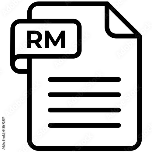 Rm File Vector Icon Stock Illustration
