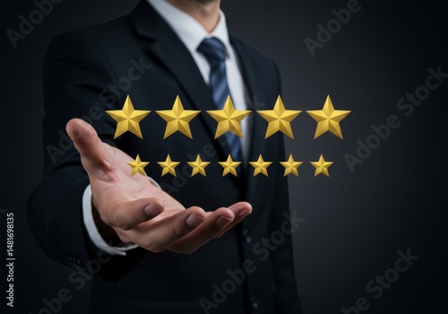 Businessman Give Five Star ...
