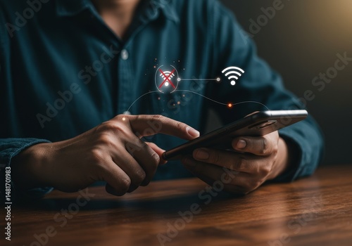 Illustration of No Wifi Sig...