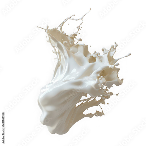 suspended creamy white substance in air  