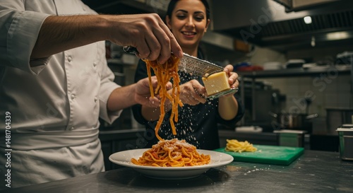 Photo: Chef Garnishing Past...