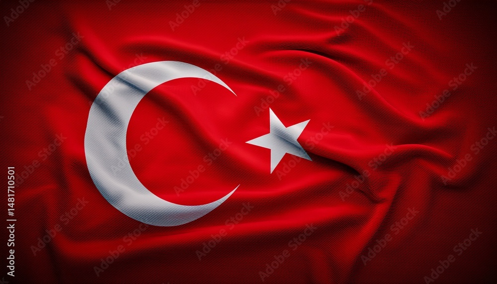 Obraz premium flag of turkey waving
