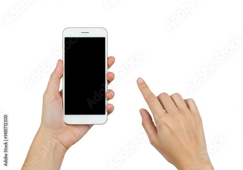 Photo Hand Holding White Sm...