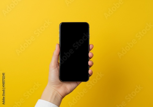 Photo Hand Holds Blank Scre...