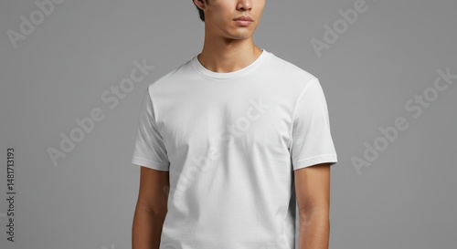 Photo Man in White T-Shirt ...