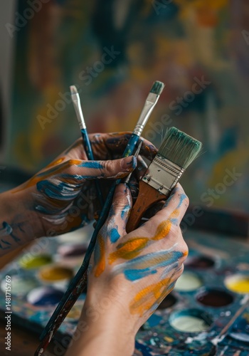 Photo of Artist Hands Holdi...