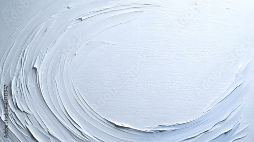 Textured White Paint Swirls Create a Minimalist Abstract Background