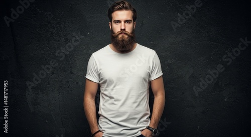 Photo of Bearded Man in Whi...