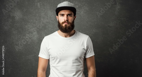 Photo of Bearded Man in Whi...