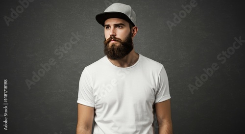 Photo of Bearded Man in Whi...
