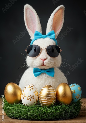 3D Easter Bunny with Sungla...