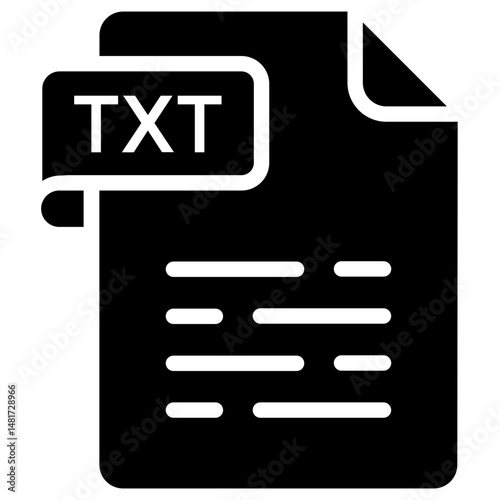 Txt File Vector Icon Stock Illustration