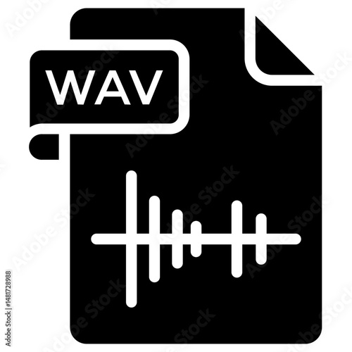 Wav File Vector Icon Stock Illustration