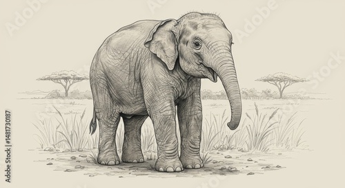 Baby Elephant Illustration ...