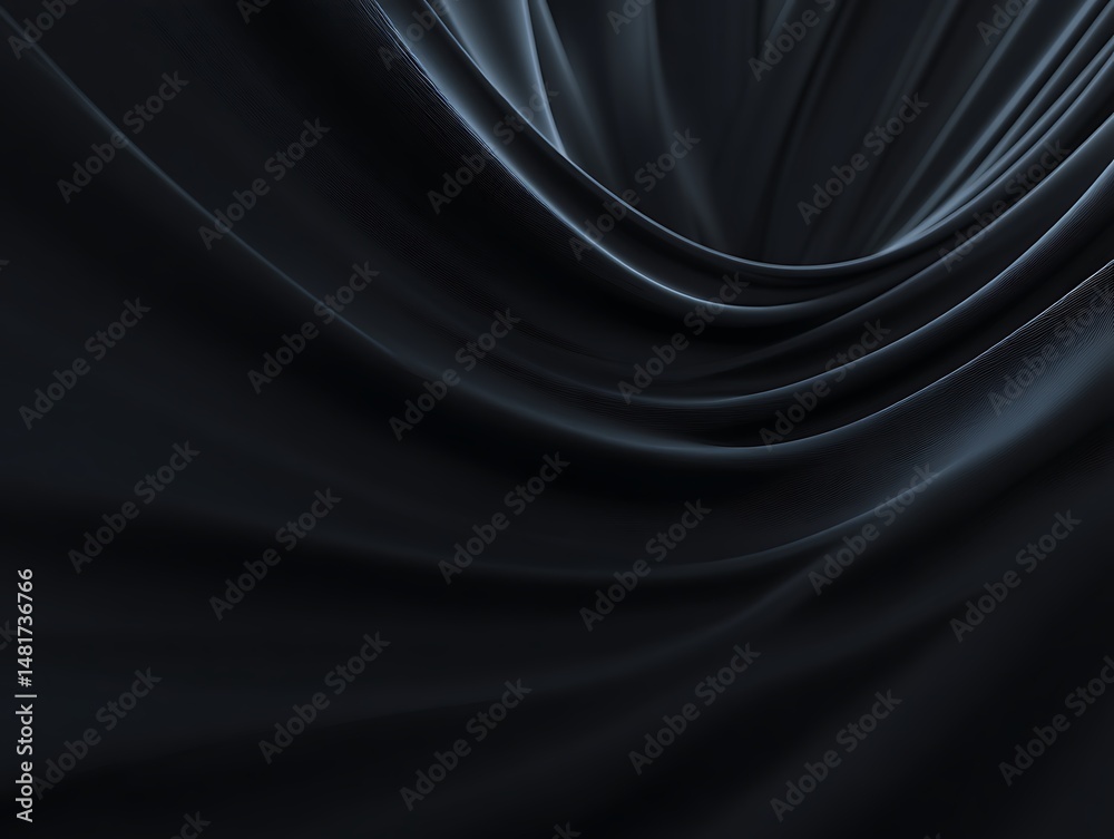 Obraz premium Black abstract background with digital waves and crisp edges.