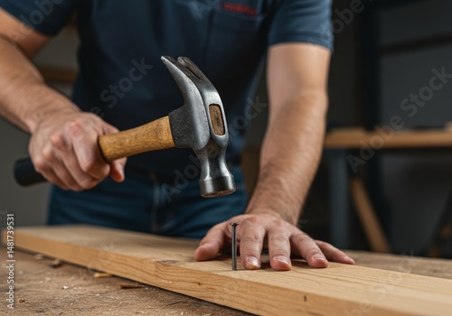 Photo of Hammering Nail int...