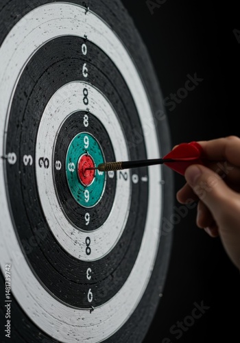 Photo of Hand Aiming Dart a...