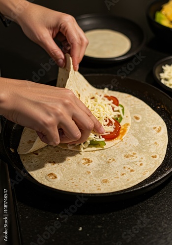 Photo of Hands Folding Tort...