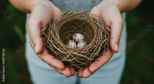 Photo of Hands Holding Bird...