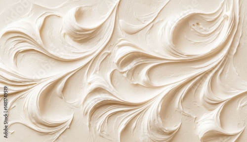 Swirled buttercream texture
