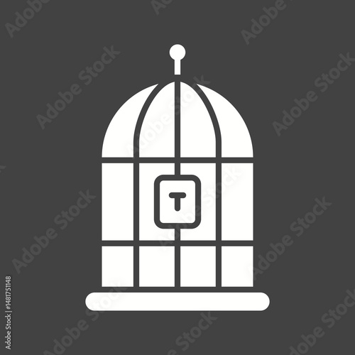 Bird Cage icon vector image. Suitable for mobile apps, web apps and print media.