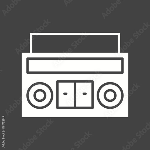 Casette Player icon vector image. Suitable for mobile apps, web apps and print media.