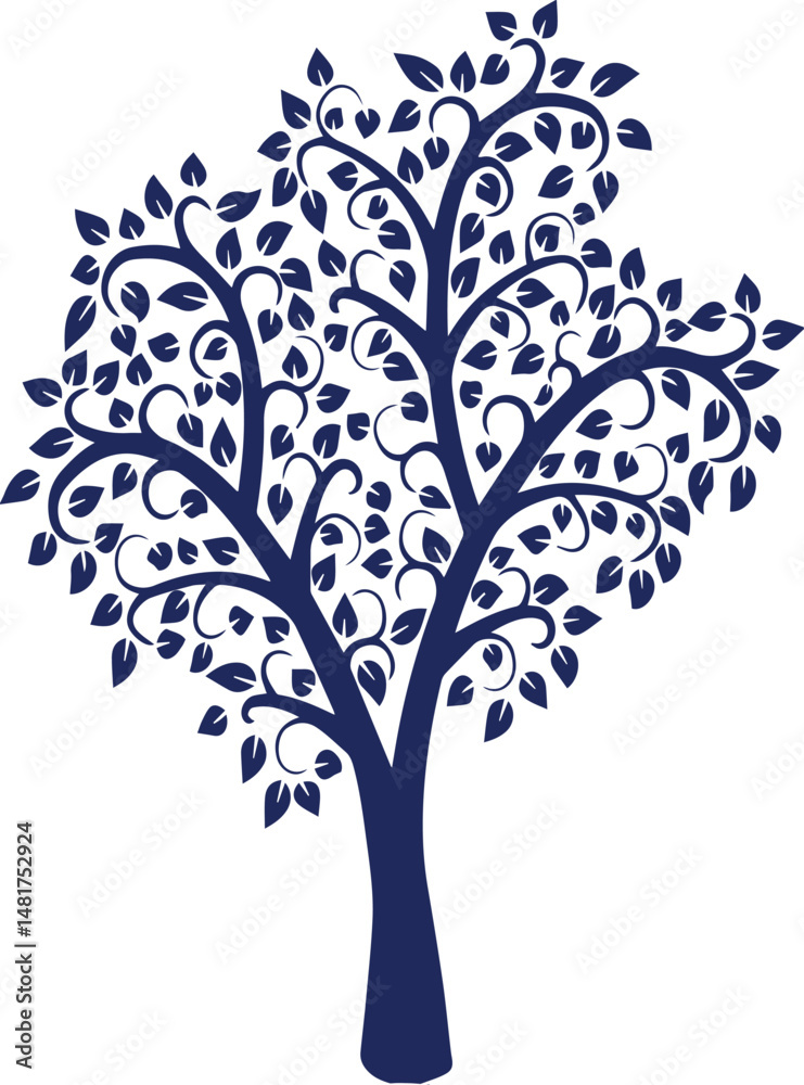 Fototapeta premium Elegant creative tree design of color
