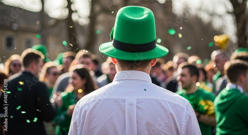 Photo of Man in Green Hat a...